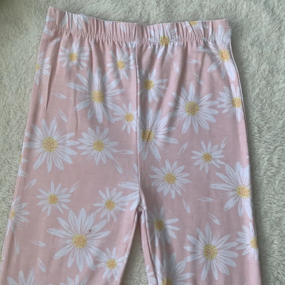 NWT Milkberry Pink Daisy Girls Pajamas 3T Bamboo Loungewear - Picture 5 of 7